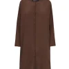 Agnes, camisa en seda ciruela