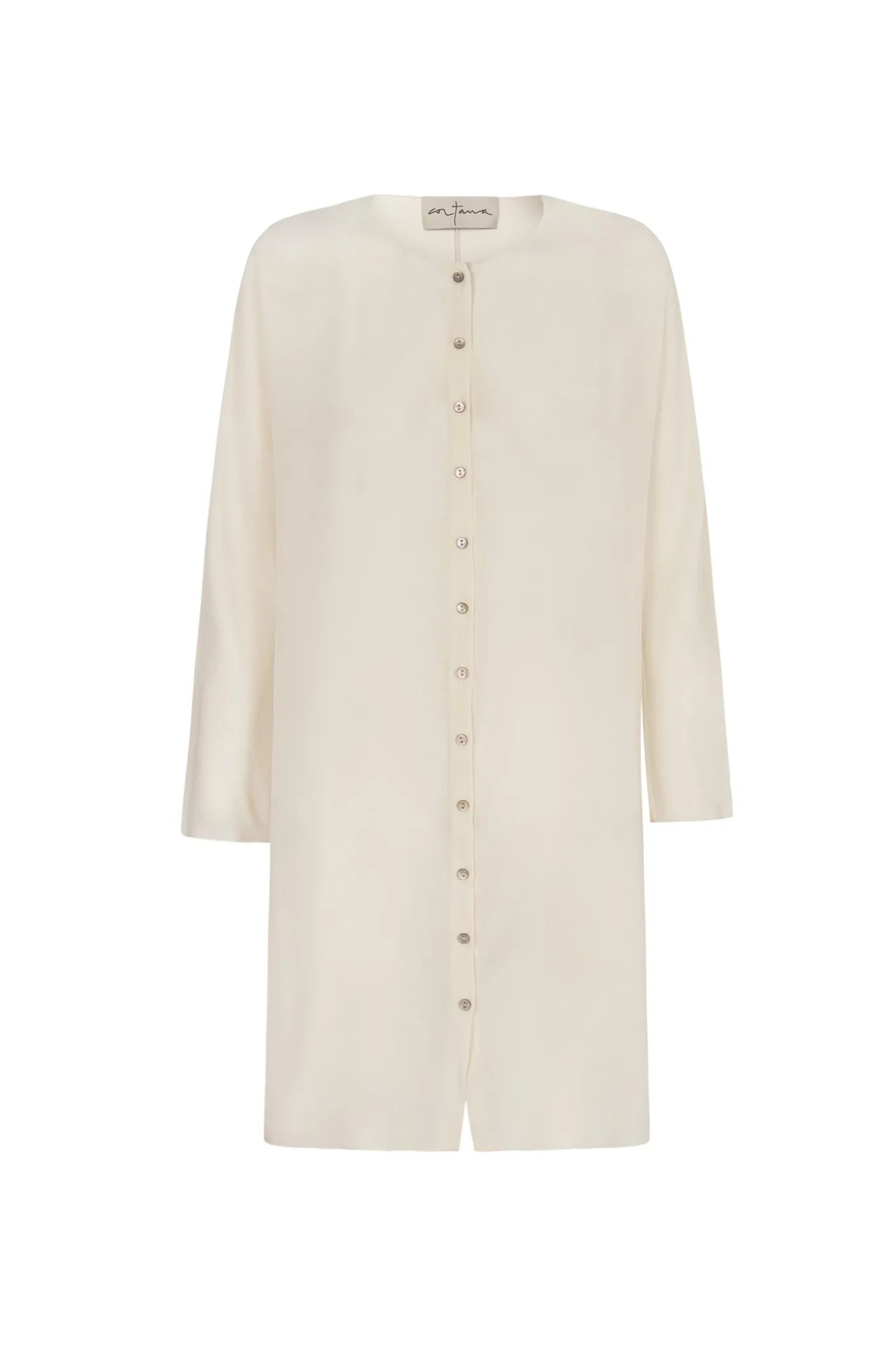 Agnes, camisa en seda marfil