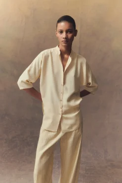 Alba, vanilla silk shirt