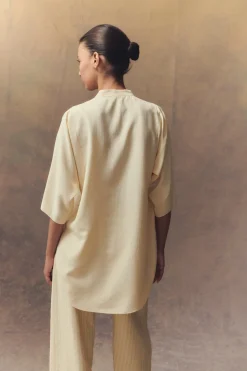 Alba, vanilla silk shirt