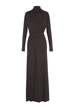Alice, graphite stretch cupro dress