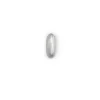 Alkaid, narrow oval silver earring