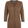 Alon, cinnamon linen and silk cardigan