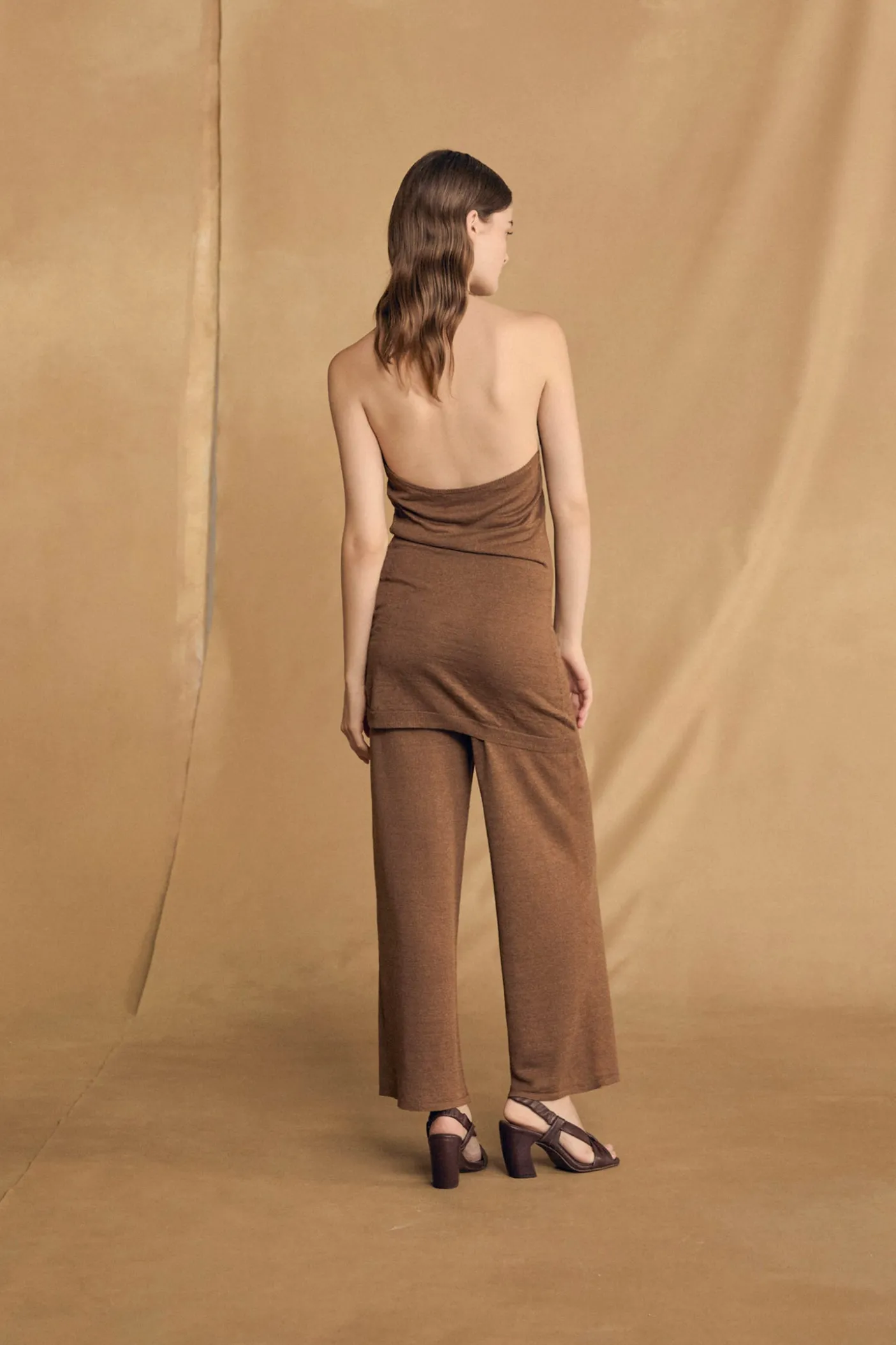Alon, cinnamon linen and silk top