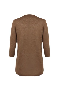 Alon, cinnamon linen and silk cardigan