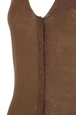 Alon, cinnamon linen and silk top