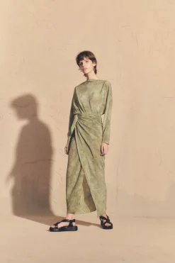 Amina, amantis print silk dress