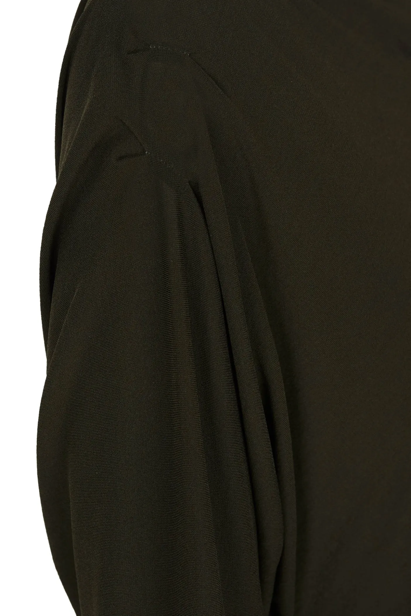 Anghela, dark green draped dress