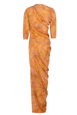 Anja, sora print silk dress