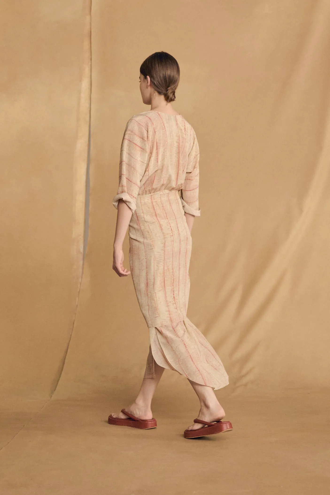 Antibes, irony print silk dress