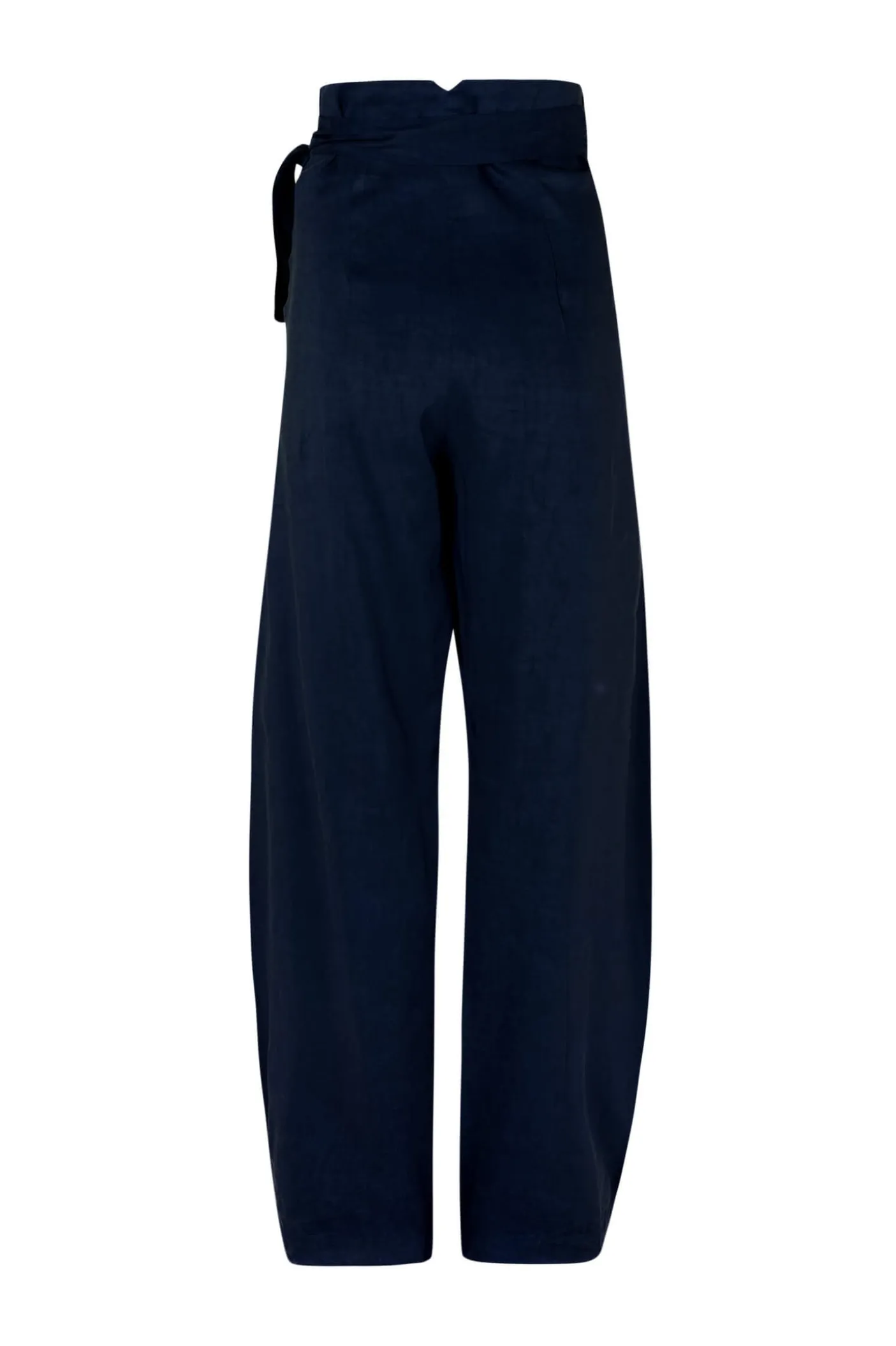Arco, pantalon en lino y cupro azul intenso