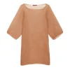 Aurora, top en seda bronce
