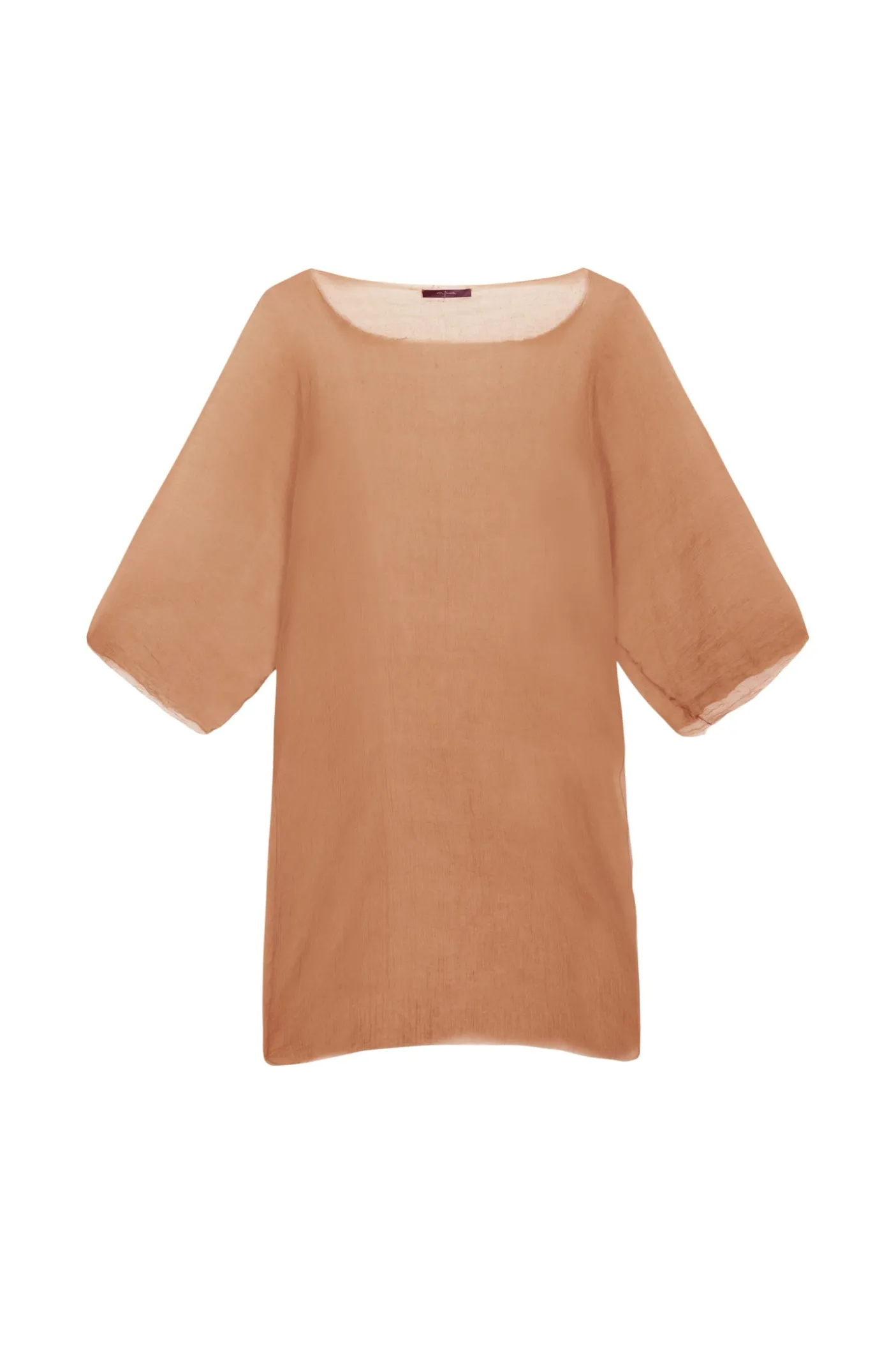 Aurora, top en seda bronce