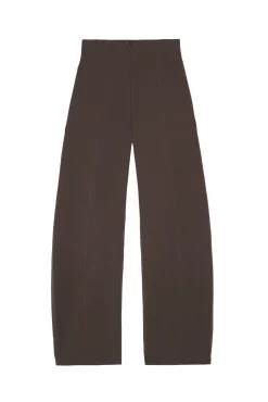 Bawa, pantalon de talle alto marron