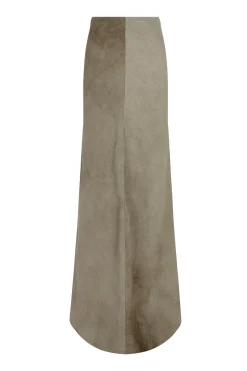 Bimba, long skirt in grey maltinto linen