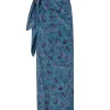 Camaron, isla print stretch silk skirt