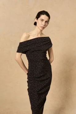 Camaron, vestido en seda stretch hedy print