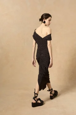 Camaron, vestido en seda stretch hedy print