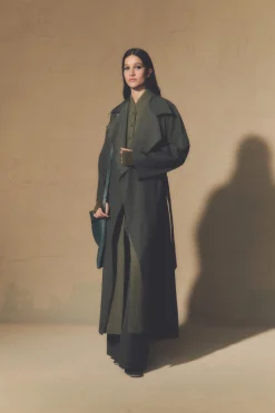 Camille, green coat