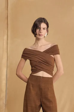 Canela, cinnamon crop top