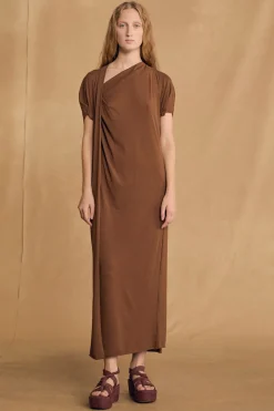 Canela, cinnamon wrap dress