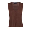 Canton, maroon knitted waistcoat
