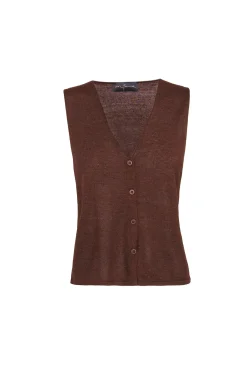 Canton, maroon knitted waistcoat