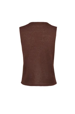 Canton, maroon knitted waistcoat