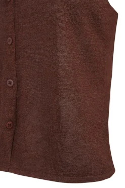 Canton, maroon knitted waistcoat