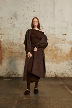 Ciel, capucha de mohair burdeos
