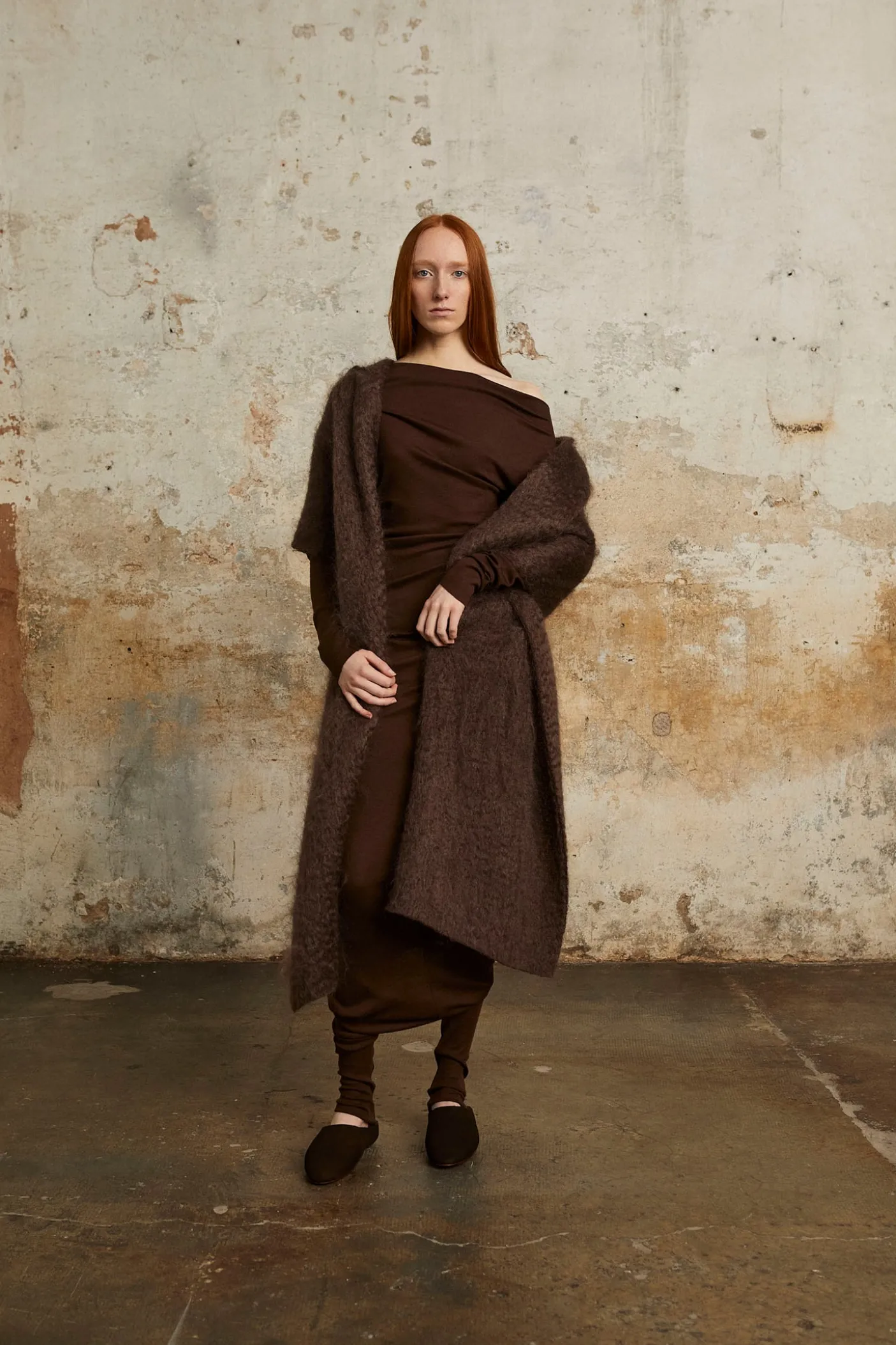 Ciel, capucha de mohair burdeos