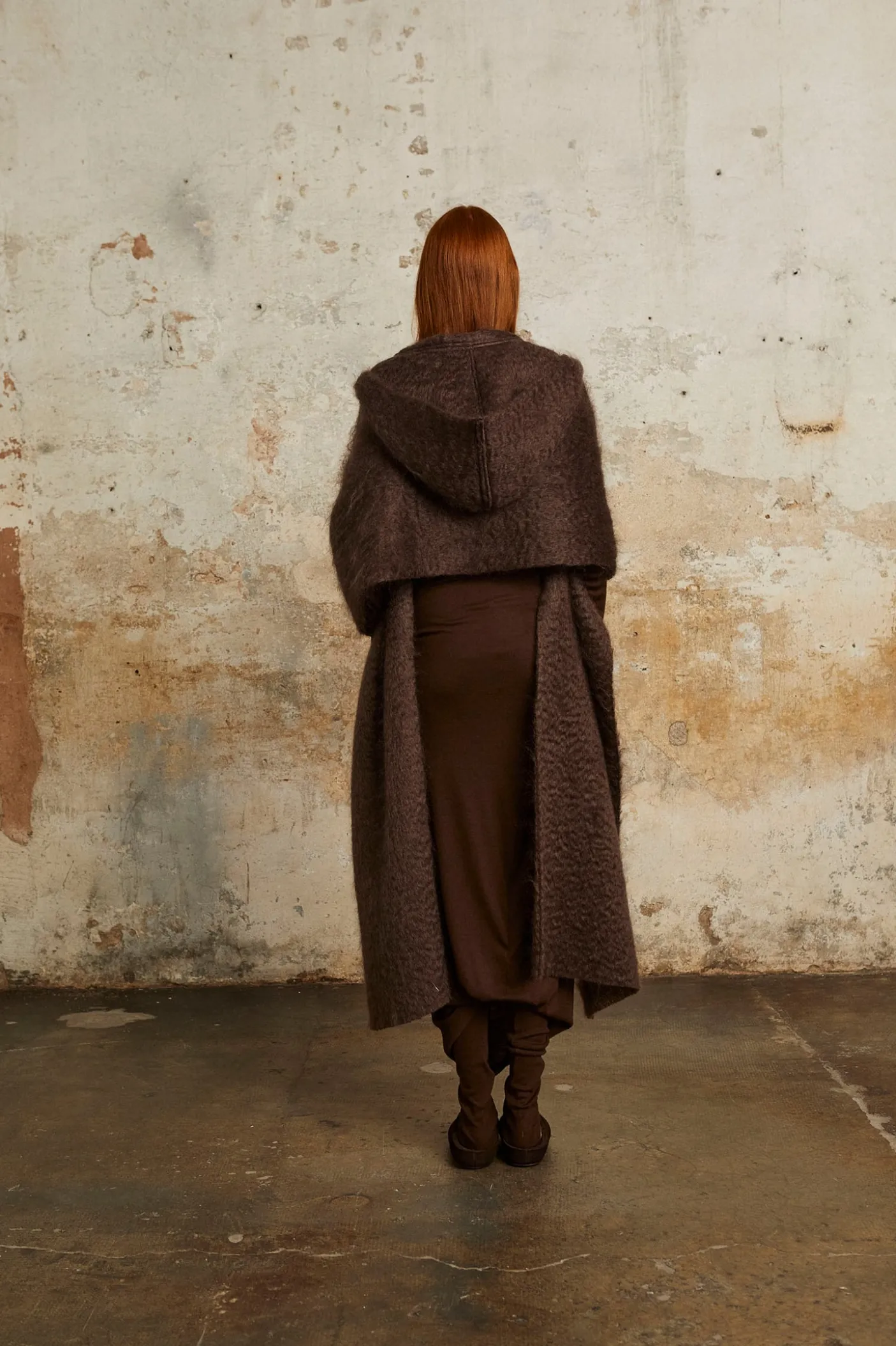 Ciel, capucha de mohair burdeos