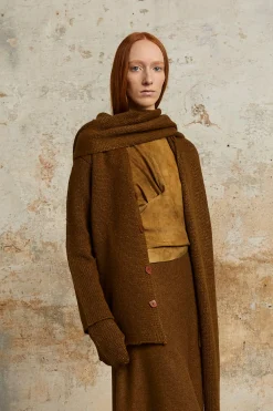 Circ, bufanda de baby alpaca y seda blush