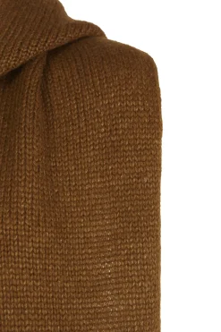 Circ, bufanda de baby alpaca y seda tabaco