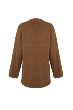 Circ, cardigan de baby alpaca y seda tabaco