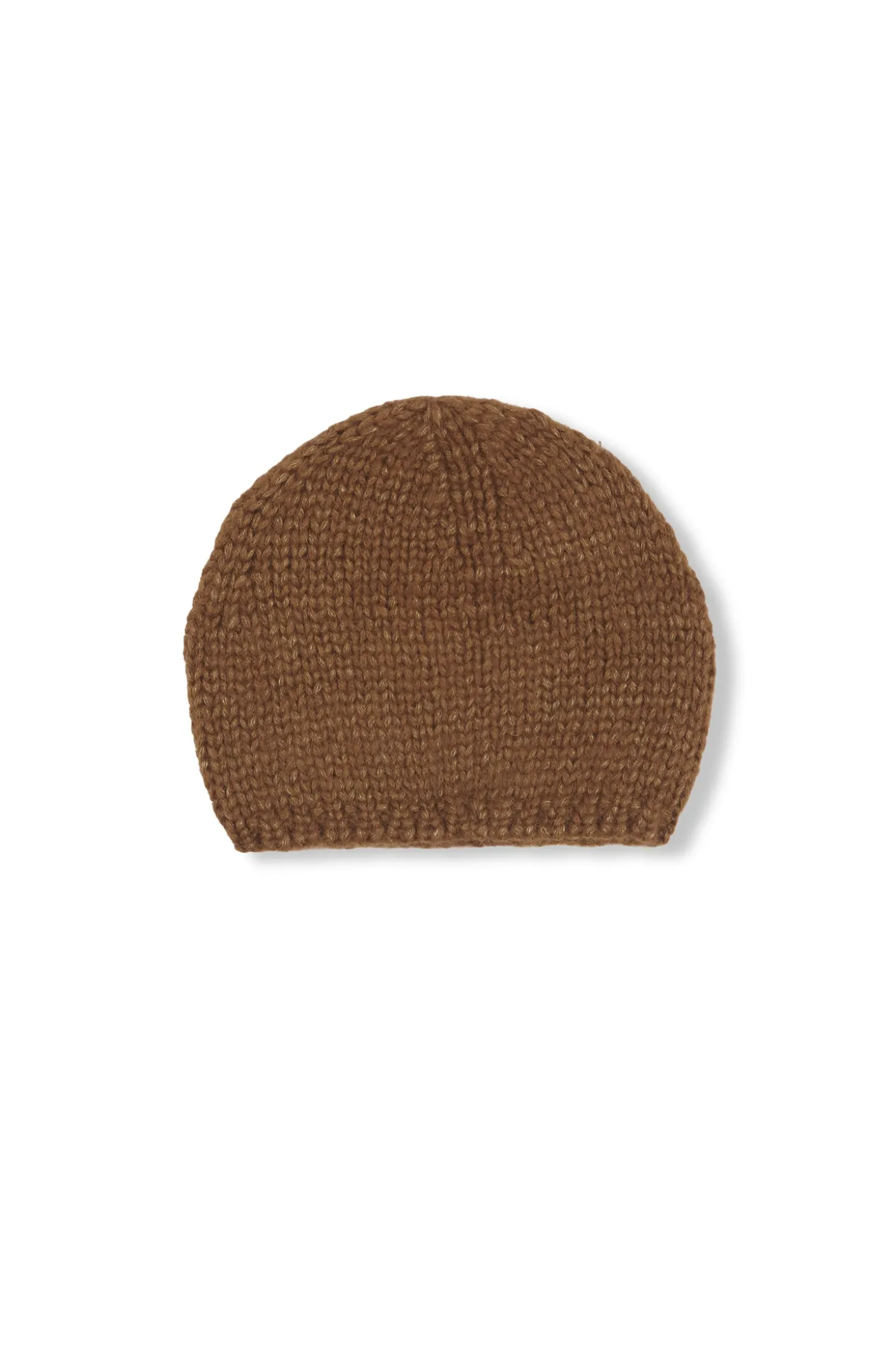 Circ, gorro de punto baby alpaca y seda tabaco