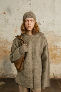 Circ, manguitos de baby alpaca y seda gris