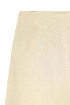 Dakota, pantalón en lino y lana virgen vainilla