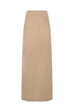 Dakota, pink in linen and virgin wool skirt