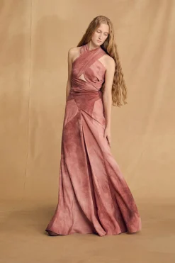 Dali, fade red transformable dress