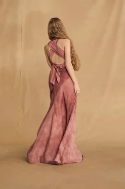 Dali, fade red transformable dress