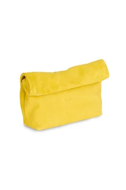 Delhi L, clutch grande de ante amarillo