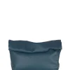 Delhi L, clutch grande en cuero verde océano