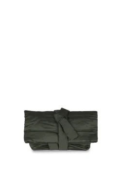 Delhi S, clutch en viscosa y lino grafito
