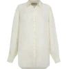 Dennis, camisa oversize de ramio marfil