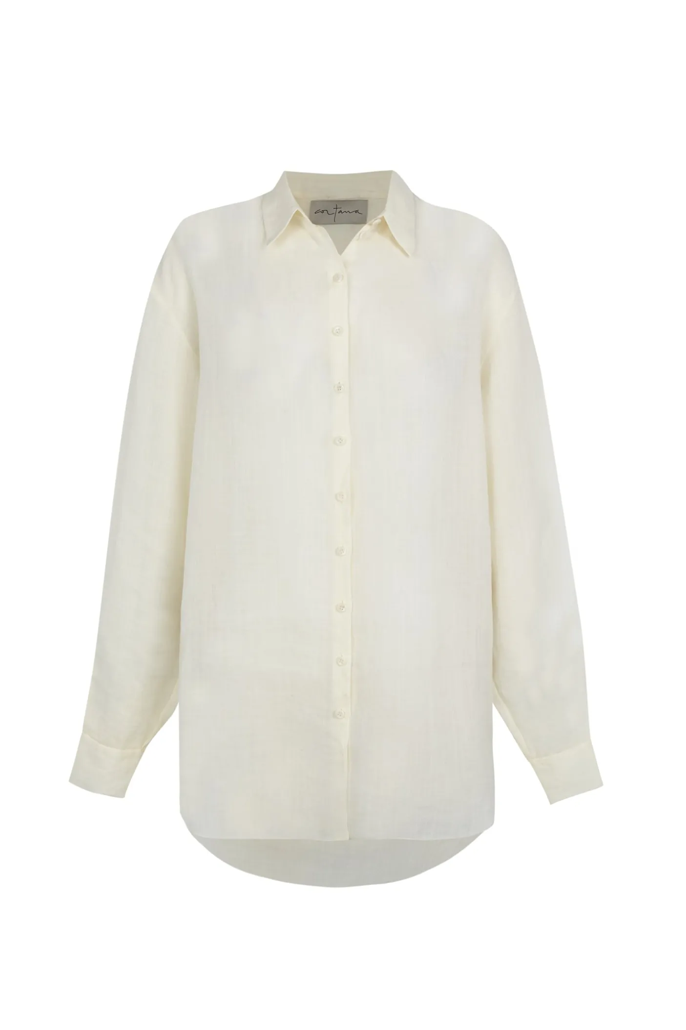 Dennis, camisa oversize de ramio marfil