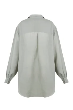 Dennis, camisa oversize de ramio azul cielo
