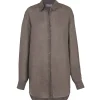 Dennis, camisa oversize en ramio castaña