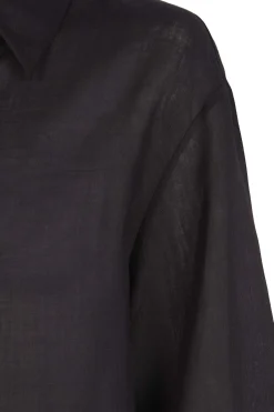 Dennis, camisa oversize en ramio negro