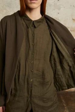 Dennis, camisa oversize en ramio negro